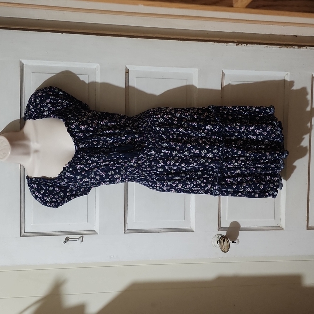 205 Collins Floral Puff Sleeve Dress XL Jrs